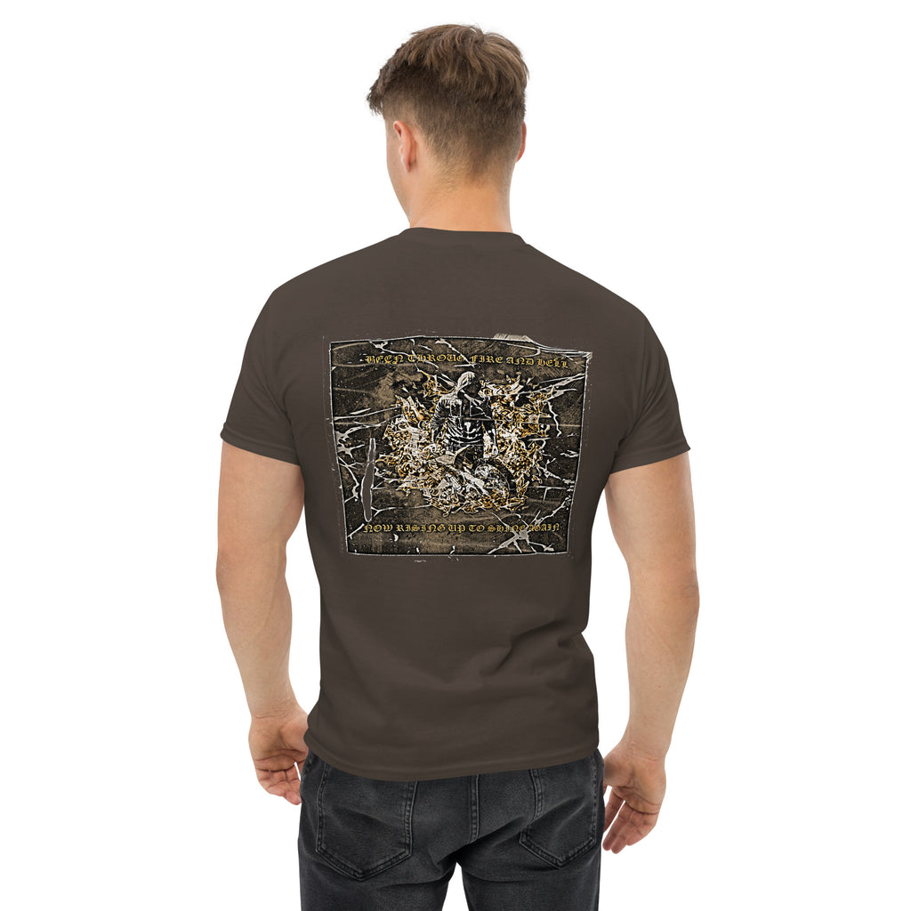 vantageu mens through hell and back biker mood premium tee 