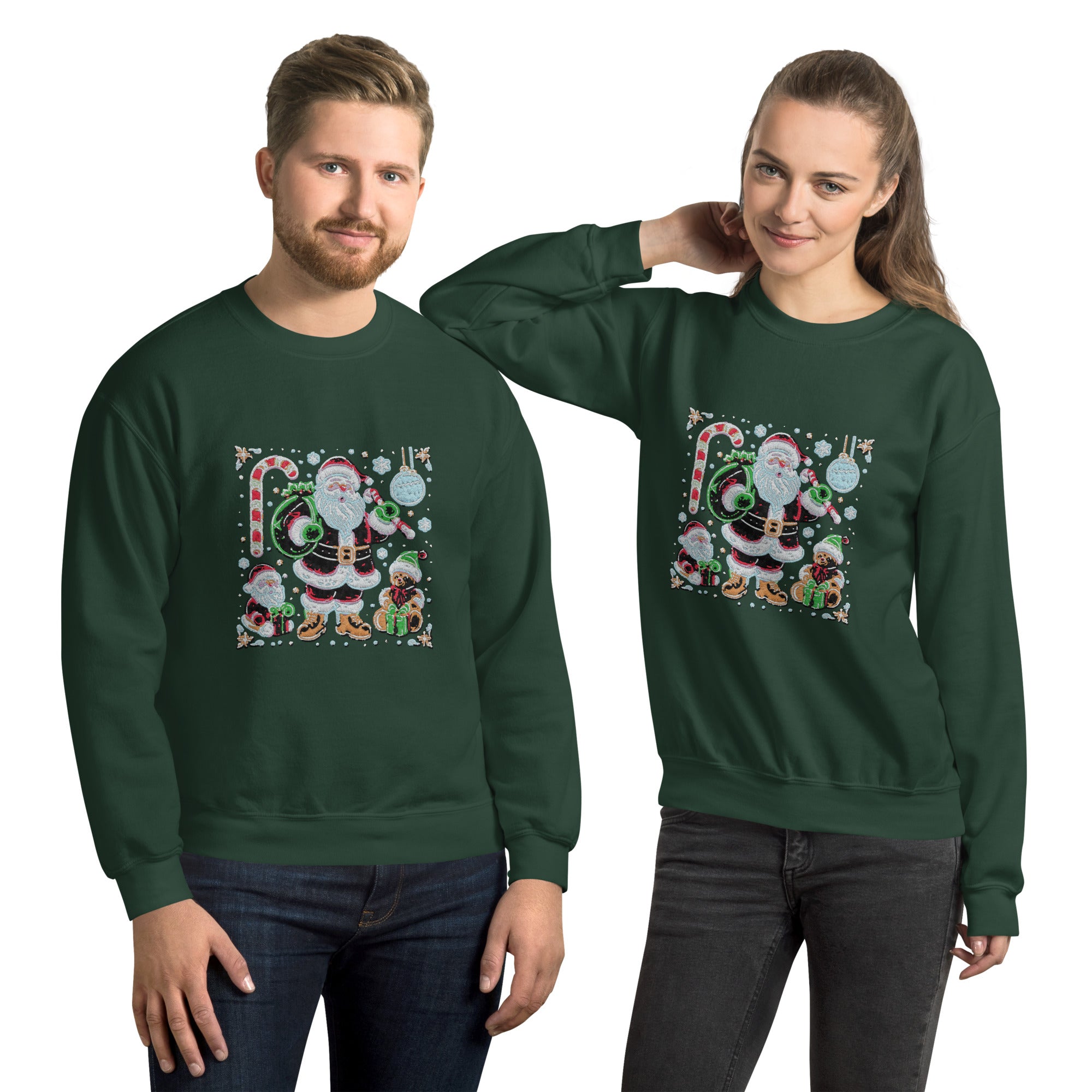 vantageu christmas candies for all unisex sweatshirt holiday graphic detail