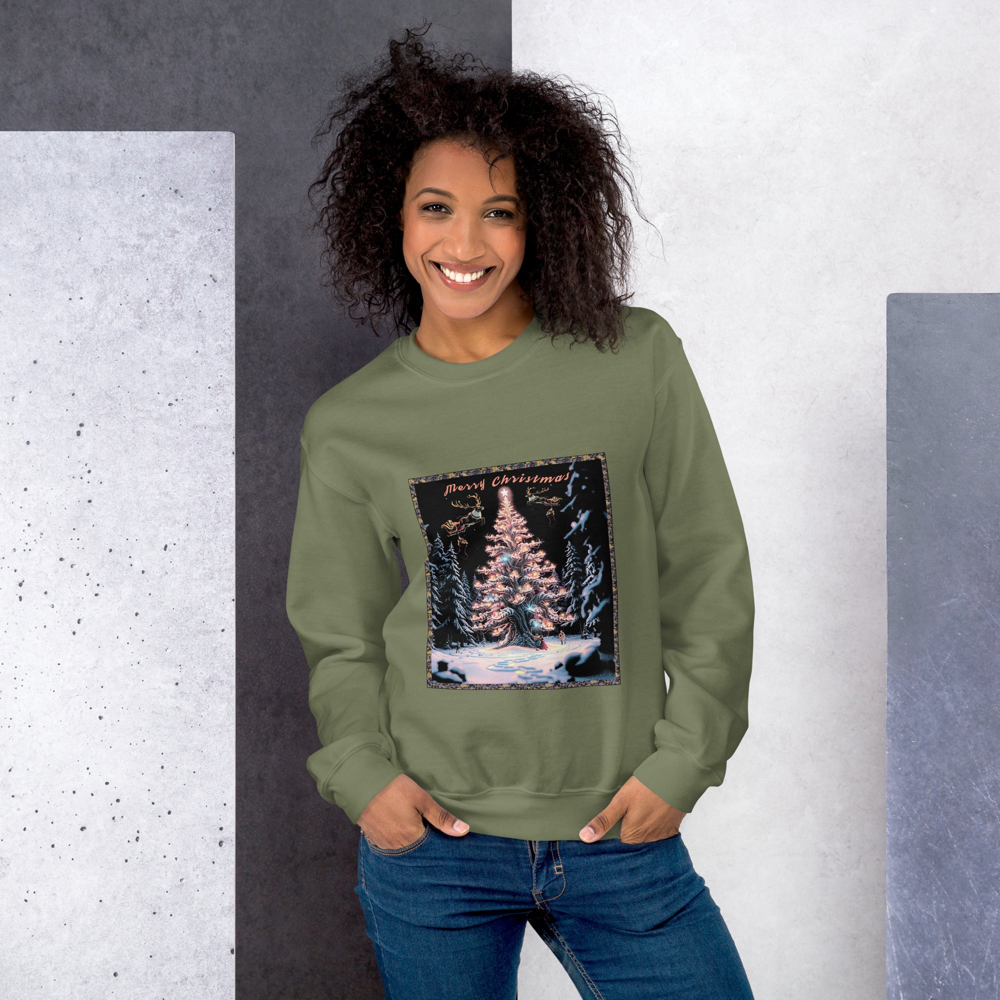 vantageu womens christmas fairy premium sweatshirt  graphic detail