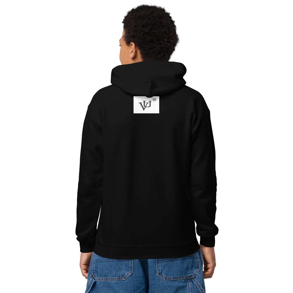 vantageu kids donut worry heavyweight hoodie back view streetwear