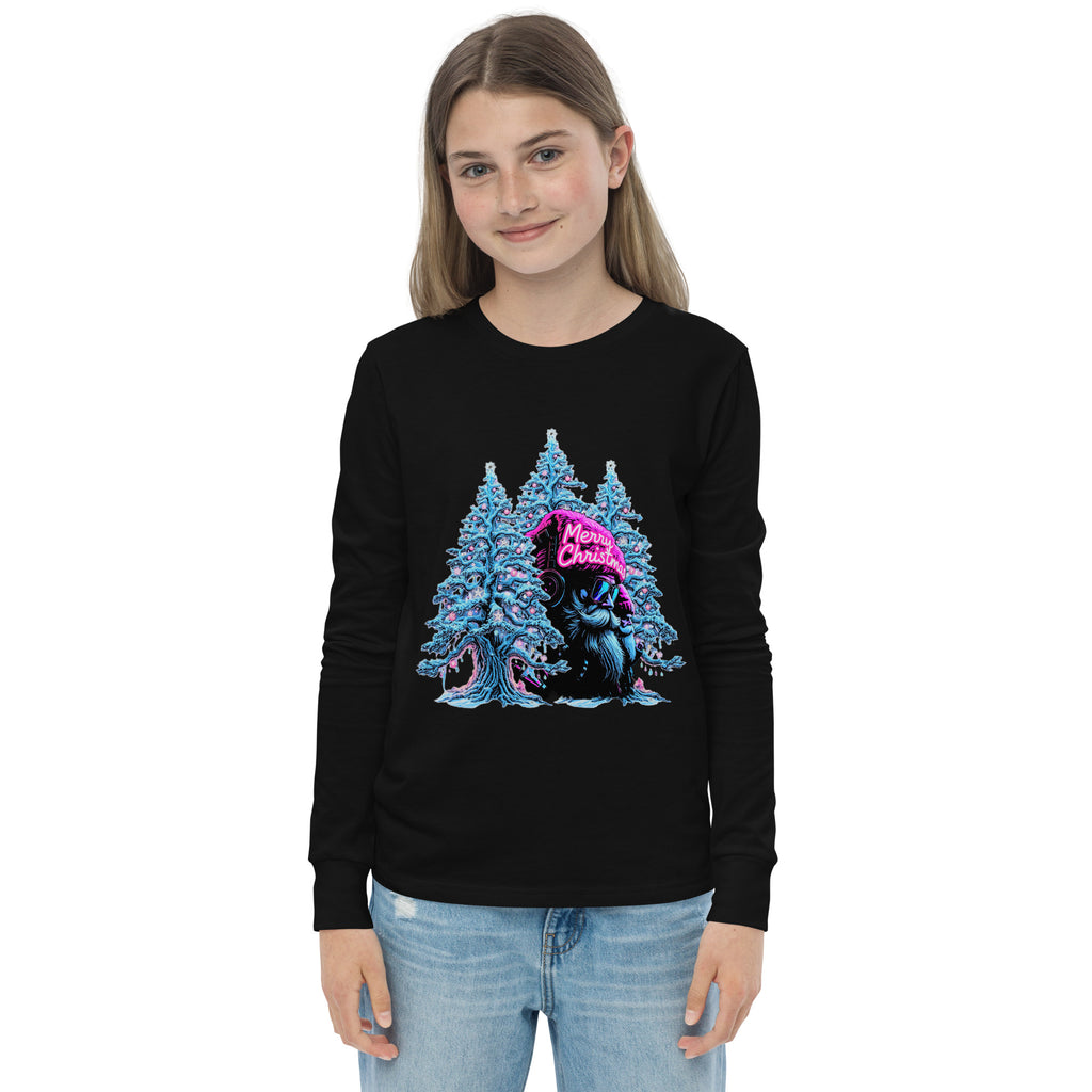 vantageu kids neon christmas premium tee  neon graphic detail
